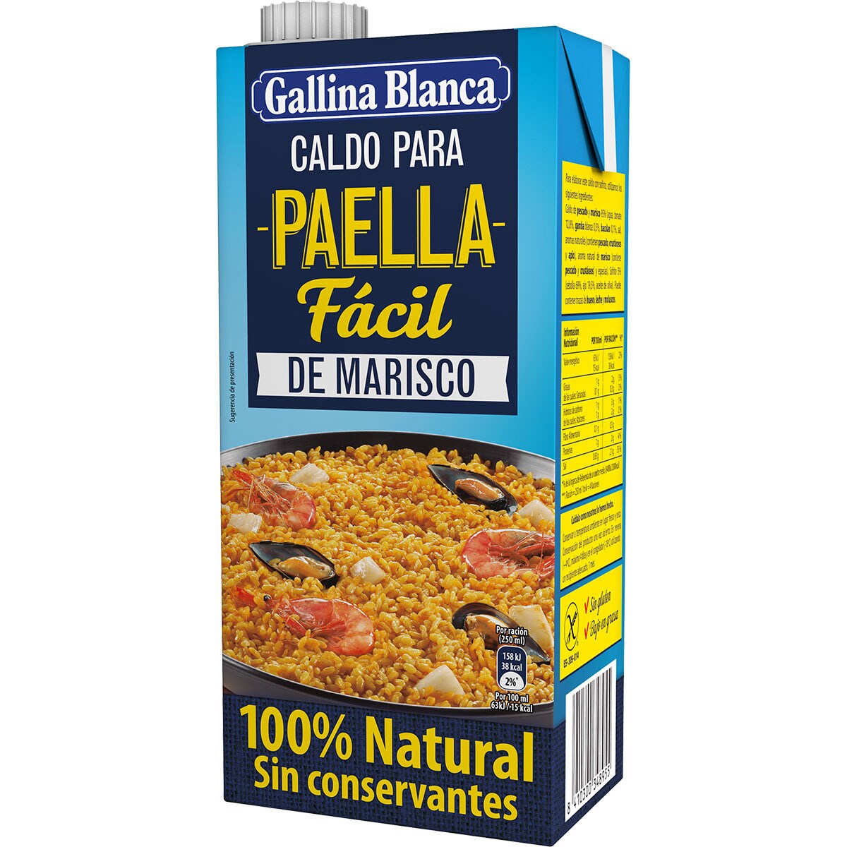 Easy seafood stock for paella, glutenfree container 1 l · GALLINA