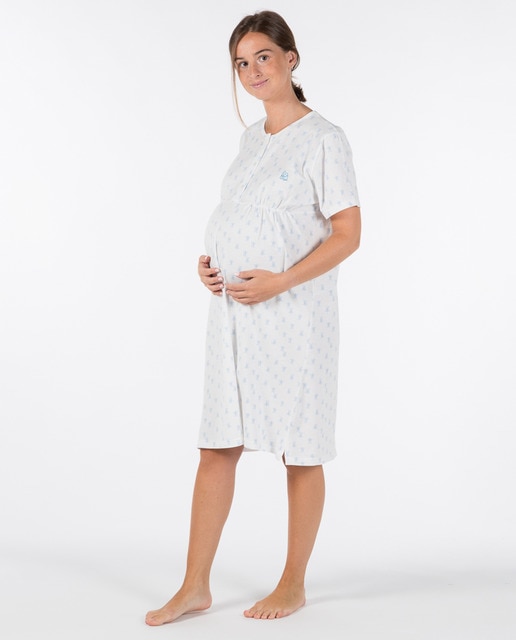 Chemise De Nuit Longue Femme Ekouaer - Manches Courtes, Col En V - Taille S à 3XL