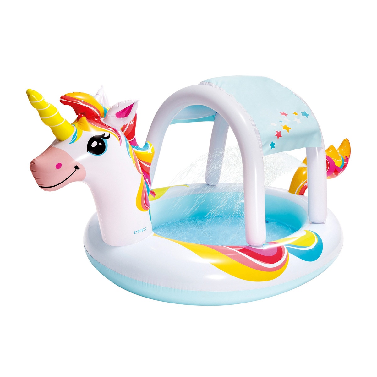 Intex - Piscina Con Ducha + Toldo Unicornio.