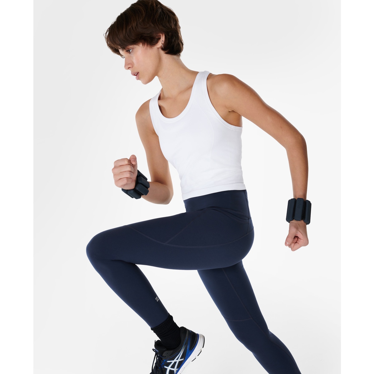 T-shirt de Mulher Athlete Crop Branco-6