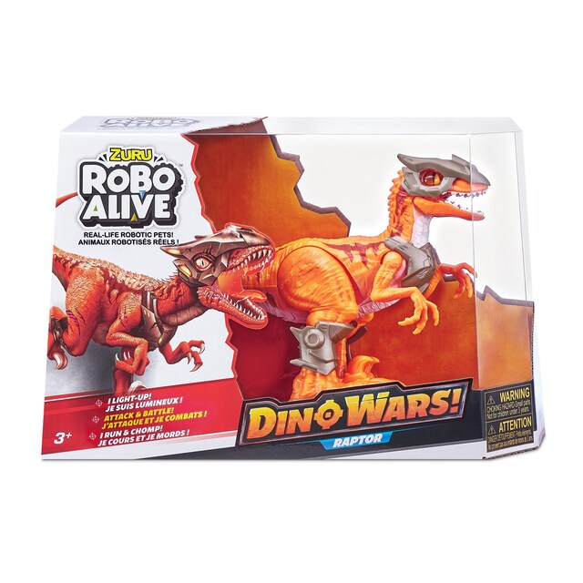 Dino wars raptor acorazado electrónico con movimiento realista