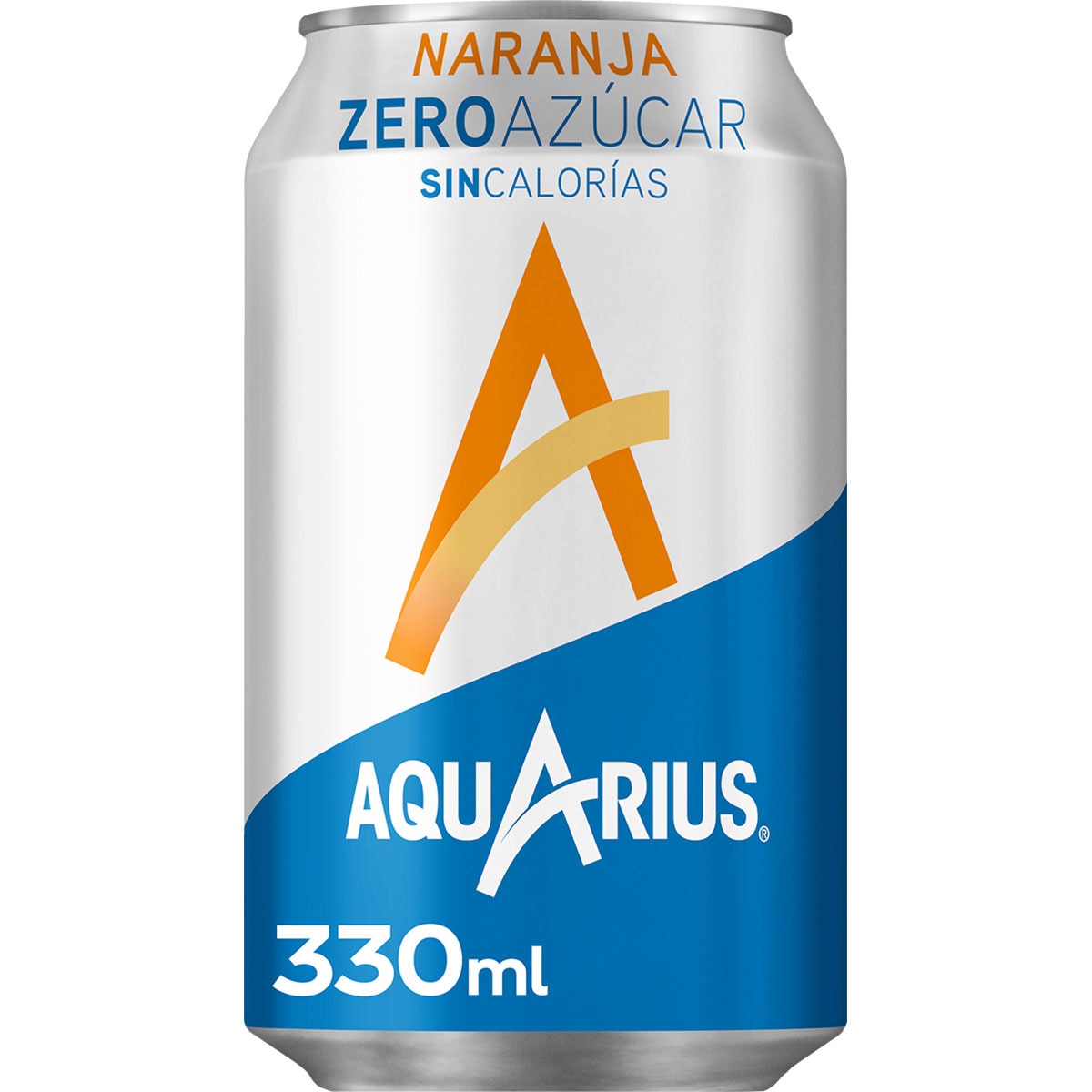 Sugar free orange flavour isotonic drink tin 33 cl · AQUARIUS ZERO