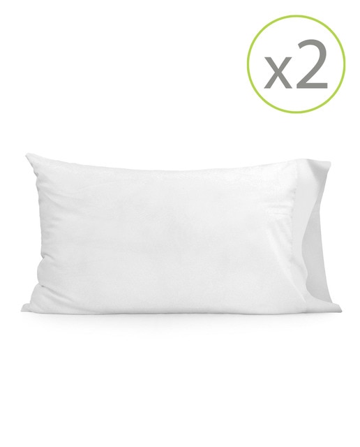 Pack 2 fundas almohada blanca