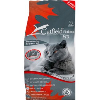 Catfield Areia para Gato Platinum Pro embalagem 15 L