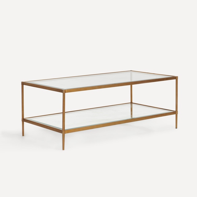 Mesa de centro de acero y cristal Marlon El Corte Inglés