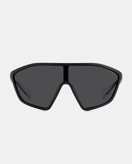 Gafas de sol tipo pantalla negras con lente polarizada