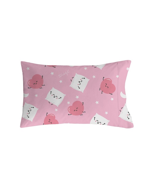 Almohada corazones rosa