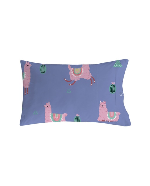 Almohada llamas malva