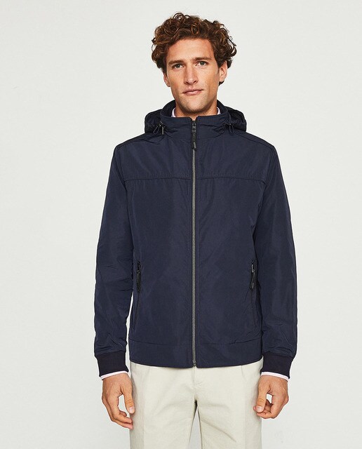 calvin klein navy blue bomber jacket