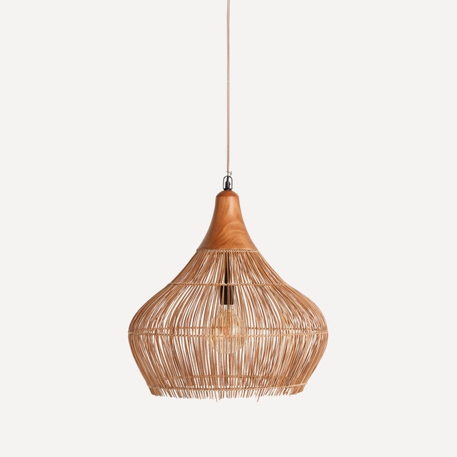 Lámpara de techo grande de fibra natural Plum El Corte Inglés