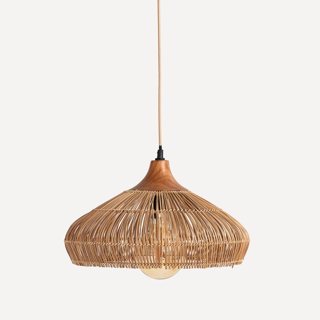 Lámpara de techo pequeña de fibra natural Plum El Corte Inglés