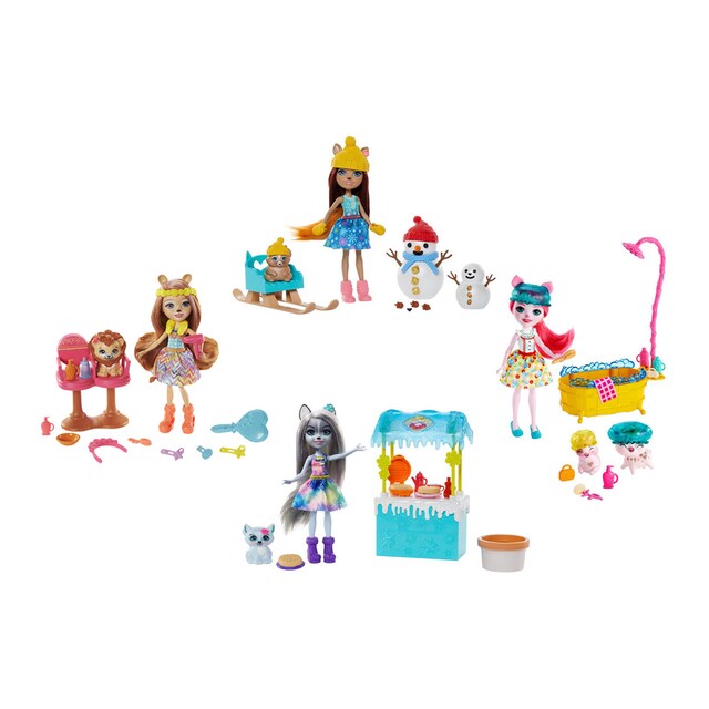 Muñeca con set de juego incluye mascota y accesorios de juguete modelos surtidos Enchantimals