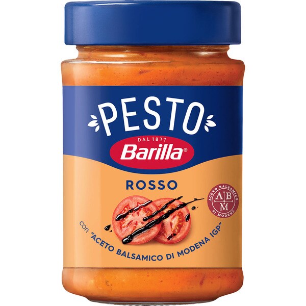 Pesto rosso sauce with balsamic vinegar di modena flask 200 g · BARILLA