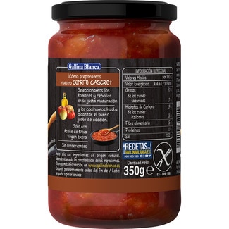 Sofrito casero de tomate y cebolla sin gluten frasco 325 g - Gallina Blanca