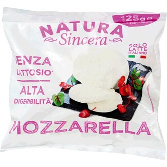 Natura Sincera Mozzarella sem Lactose embalagem 125 g