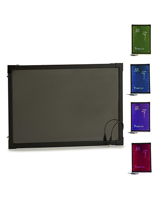 Pizarra luminosa led negra para colgar 40 x 60 cm