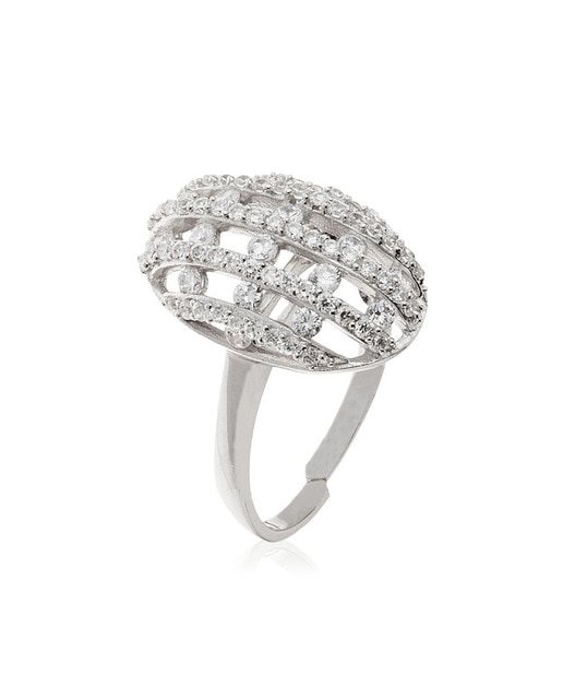 Sortija Oval Zirconita