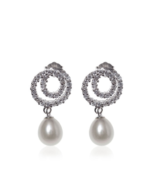 Pendientes Elegance Perla Zirconium
