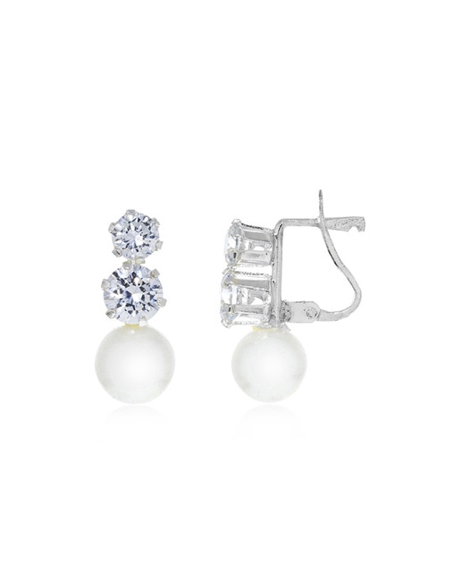 Pendientes Perla & Duo  Zirconium