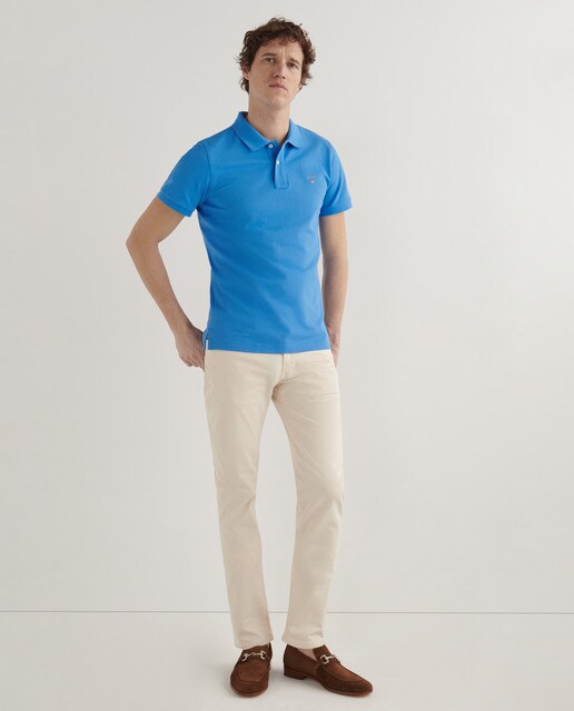 Light blue polo and khaki clearance pants