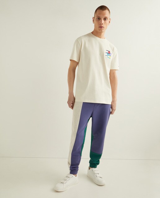 Men's long light grey organic cotton 