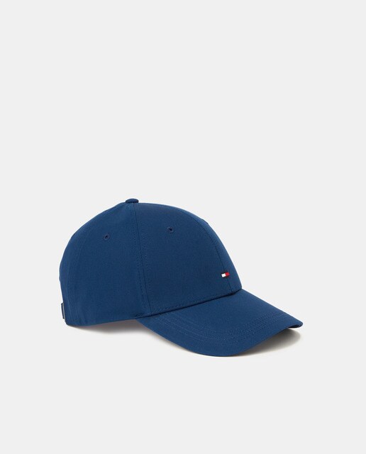 Men's basic plain navy blue hat with embroidered logo