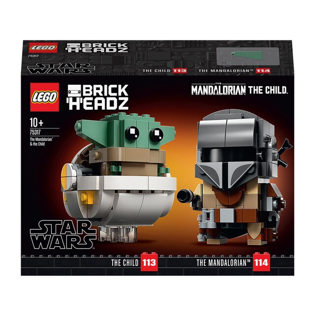 Juguete de Construcción El Mandaloriano y el Niño Baby Yoda Figuras BrickHeadz LEGO Star Wars