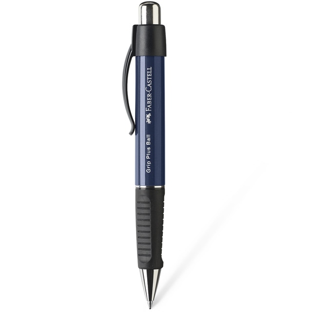 Bolígrafo Faber-Castell Grip Plus Ball con Tinta Indeleble Azul.
