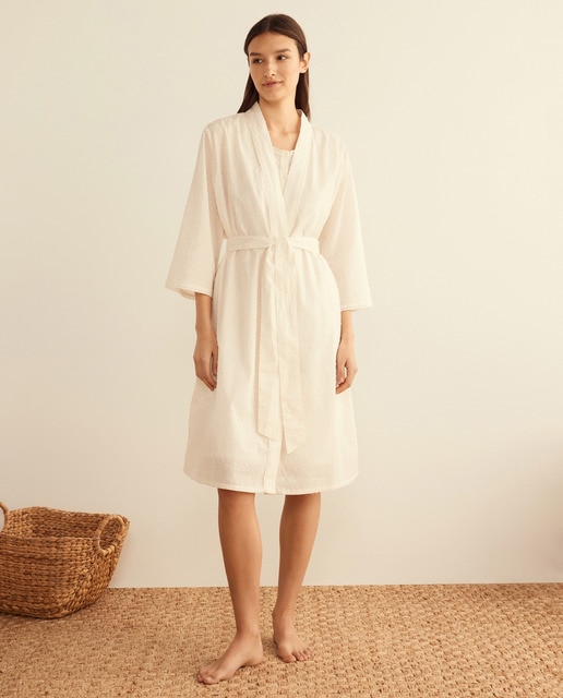 Wrap dressing gown with belt · Women's fashion · El Corte Inglés