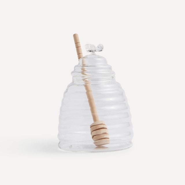 Mielera de vidrio con cuchara de madera El Corte Inglés