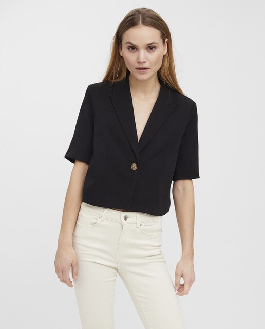 Women's short-sleeve blazer top · Women 