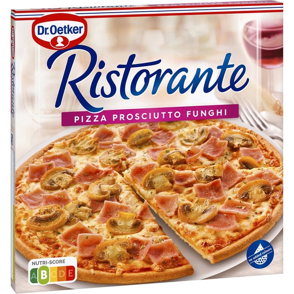 Pizza Proscuitto Funghi mit Schinken, Champignons und Käse Karton 350 g