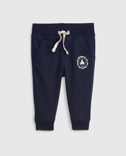 Pantalón jogger de bebé de niño con logo oso Brannan