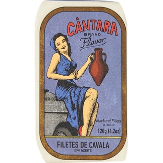 Cantara Filetes de Cavala em Azeite Virgem Extra lata 120 g