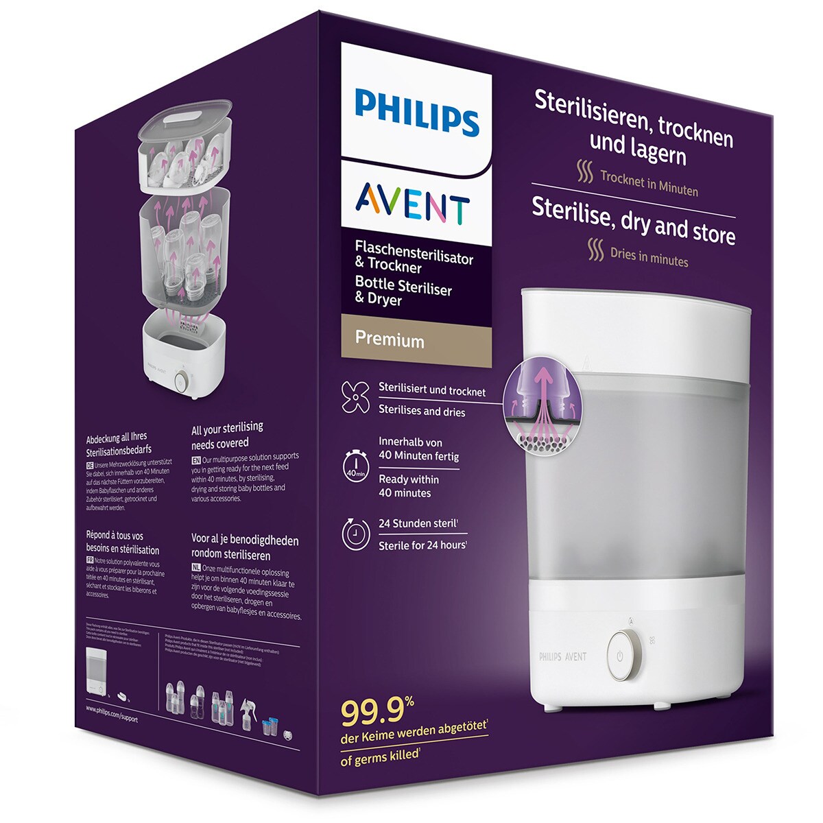 Esterilizador Philips Avent com Secador de Biberões - Branco Branco-7