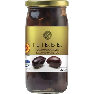 ILIADA aceitunas Kalamata con hueso frasco 215 g neto escurrido