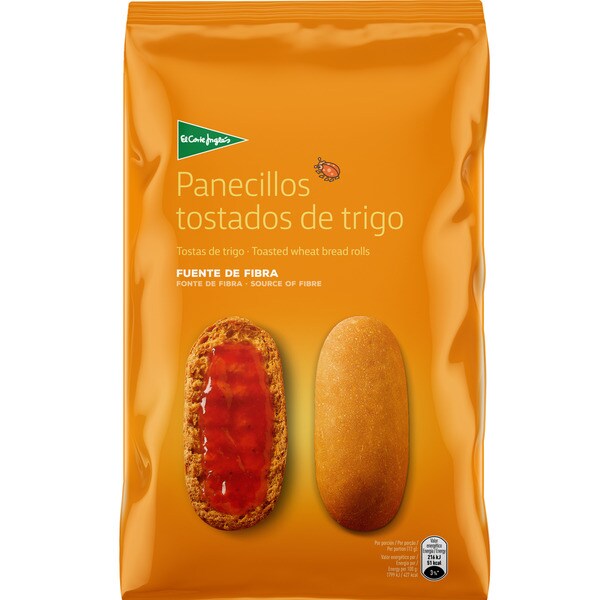 EL CORTE INGLES panecillos tostados de trigo estuche 300 g