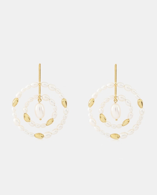 Pendientes Idylle dorados con perlas