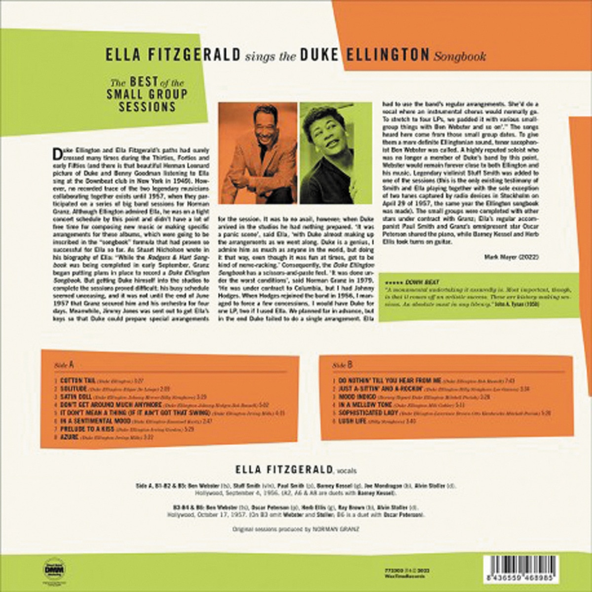 Sings The Duke Ellington Songbook (LP-Vinil) 2