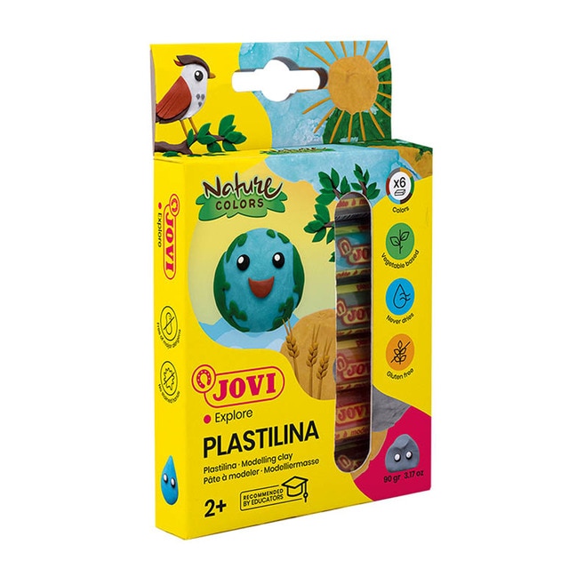 Estuche 6 Barras Plastilina 15 gr Jovi Nature Colors.