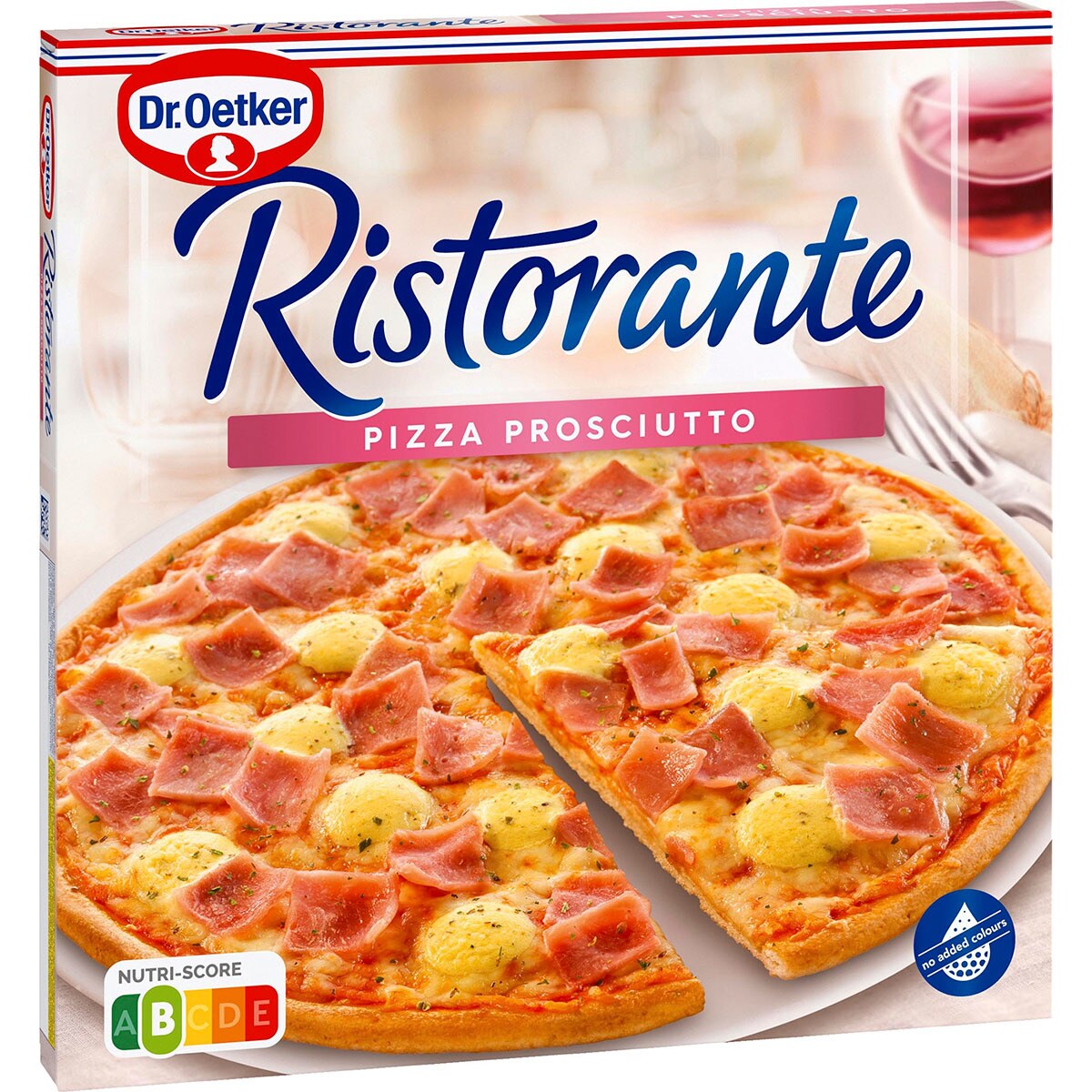 Prosciutto pizza sabor clásico con jamón y queso suave estuche 330 g