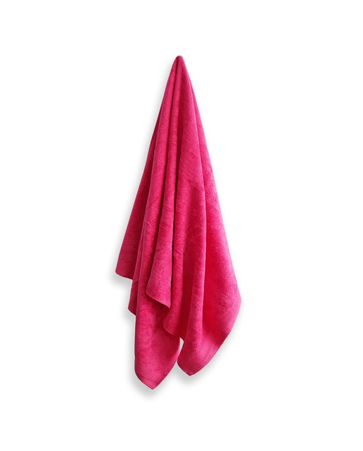 Toalla playa lisa terciopelo fucsia