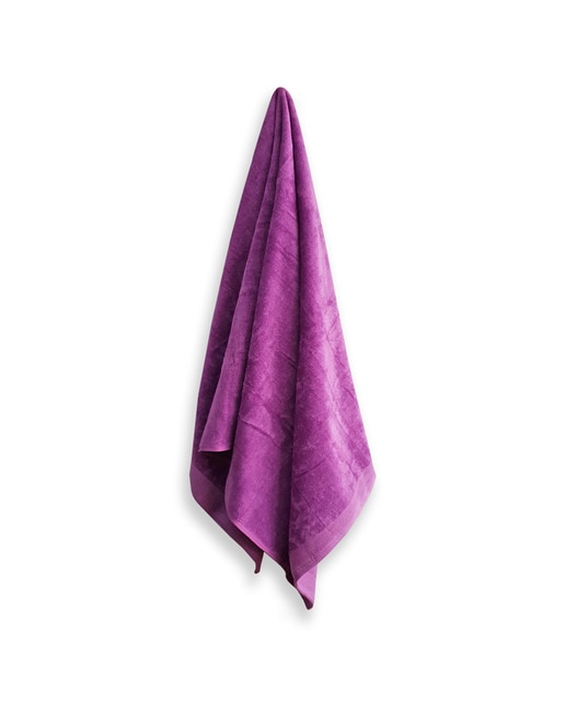 Toalla playa lisa terciopelo morado