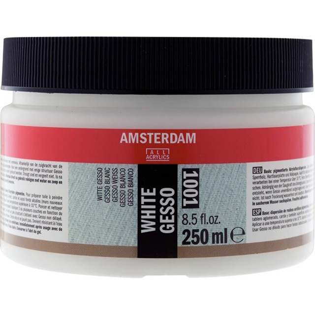 Bote de Gesso de 250 ml Ámsterdam Color Blanco.