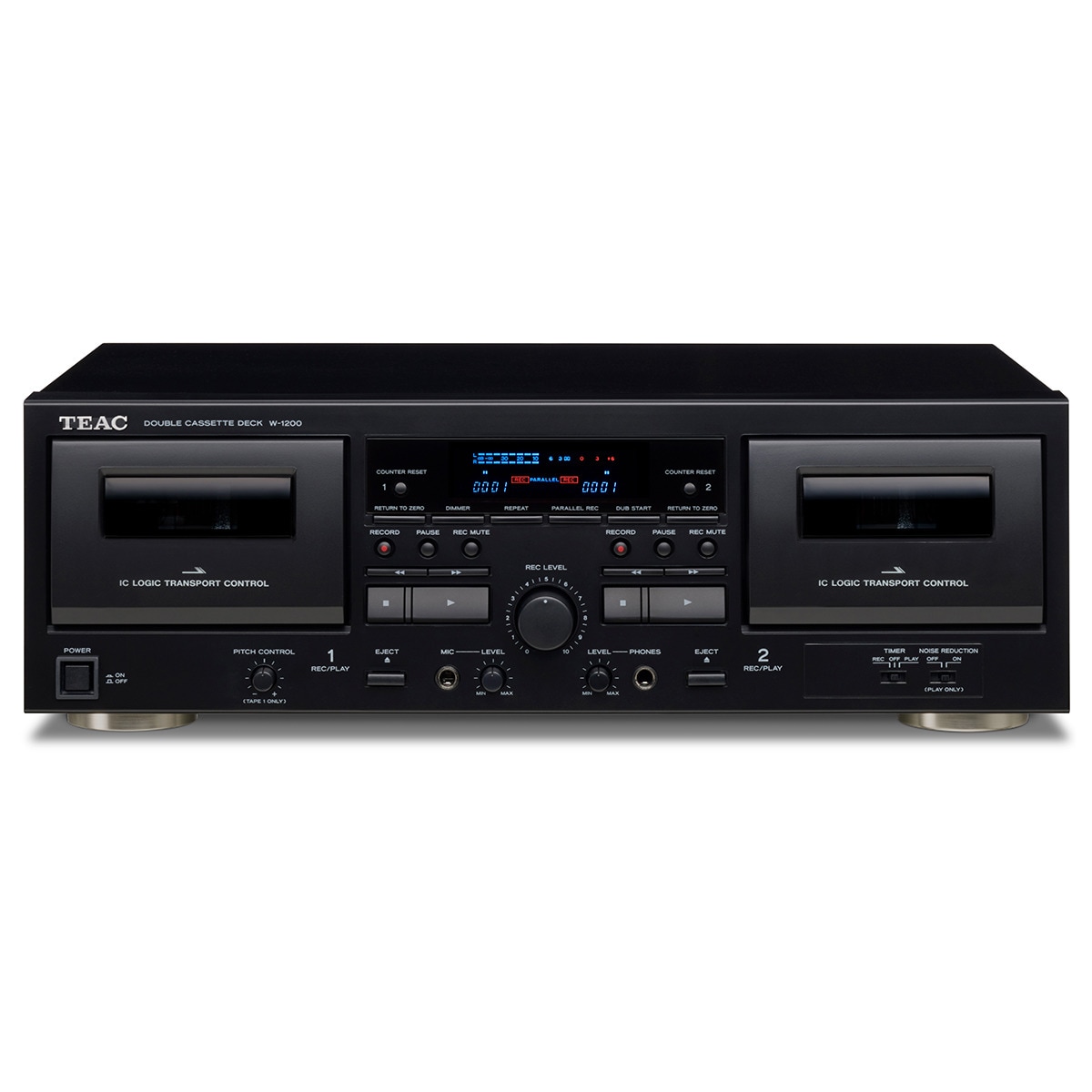 TEAC - Reproductor de cassette Teac W-1200-B Black.