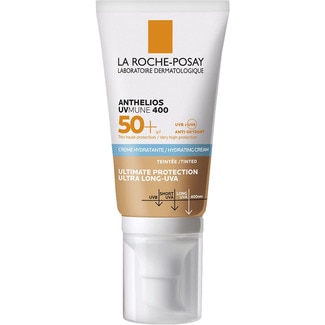 LA ROCHE POSAY protector solar facial Anthelios UV-MUNE400 crema hidratante SPF 50+ 50 ml con un toque de color
