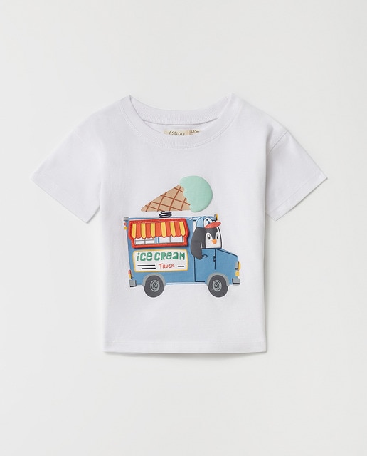 Ice cream truck print T-shirt 