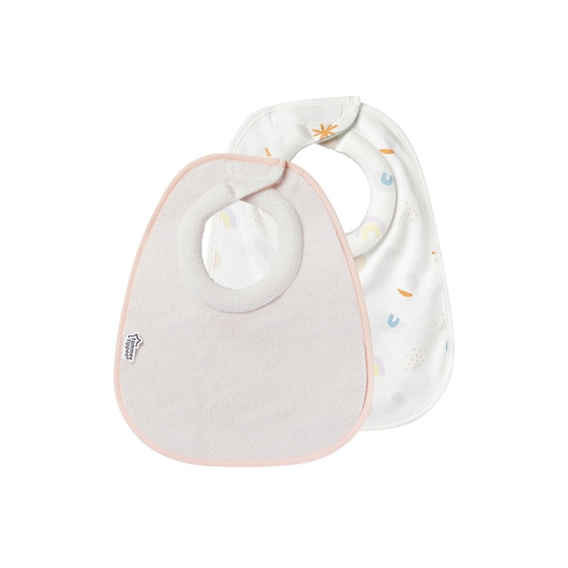 Pack de dos baberos para Lactancia Comfeefit Súper Suaves y Extra Absorbentes Ajustables y Reversibles con Material Aprobado OEXO-TEX Tommee Tippee