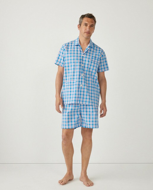 Men's short blue fabric pyjamas · Men's 