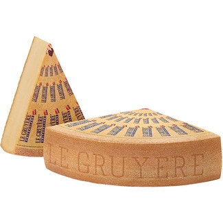 LE GRUYERE queso suizo de vaca de pasta prensada y cocida elaborado con leche cruda Reserva 12 -15 meses DOP Gruyére